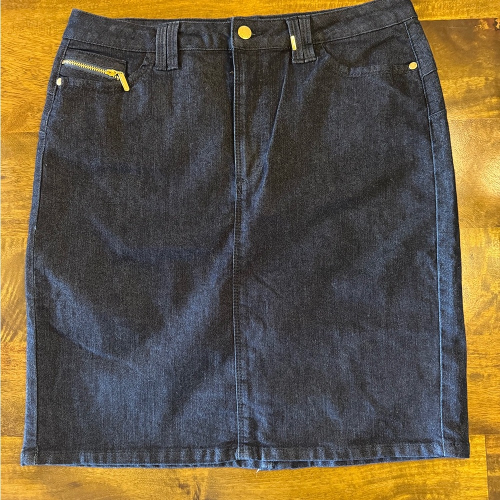Max Studio Denim Pencil Skirt